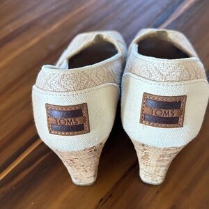 TOMS Natural Woven Wedge Shoes